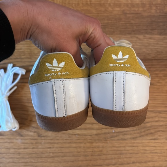 Adidas Samba OG "SPORTY & RICH - White Bold Gold" sneakers size US 6 - Picture 7 of 11